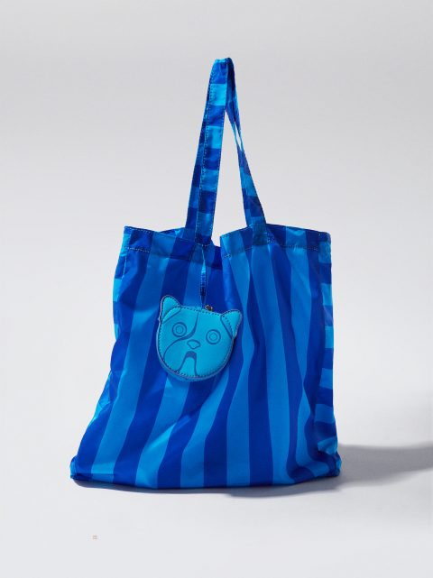 Nákupné Tašky Parfois Nylon Tote With Stripes Damske Modre | SK-RK0758632