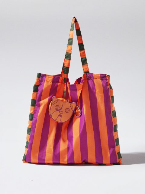 Nákupné Tašky Parfois Nylon Tote With Stripes Damske Oranžové | SK-SO5184679