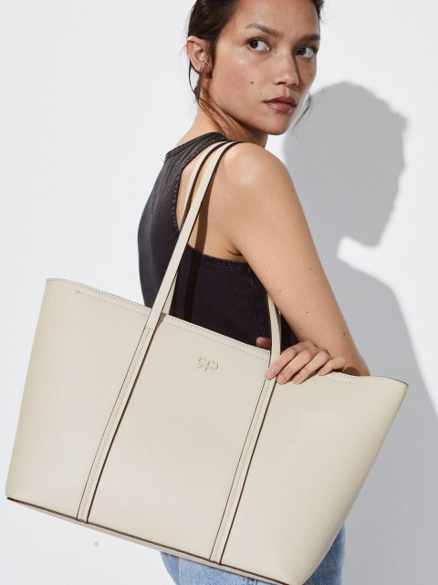 Nákupné Tašky Parfois Online Exclusive - Shopper Damske Béžové | SK-ZF7653108