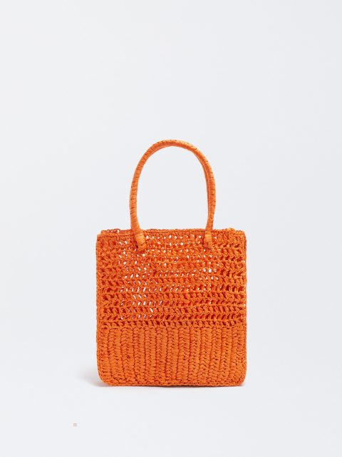 Nákupné Tašky Parfois Straw Tote Damske Oranžové | SK-ES5972836