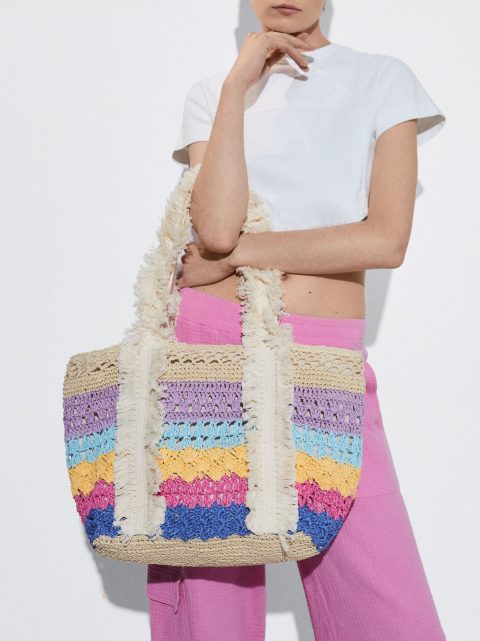 Nákupné Tašky Parfois Straw Tote Damske Viacfarebný | SK-IL2470689