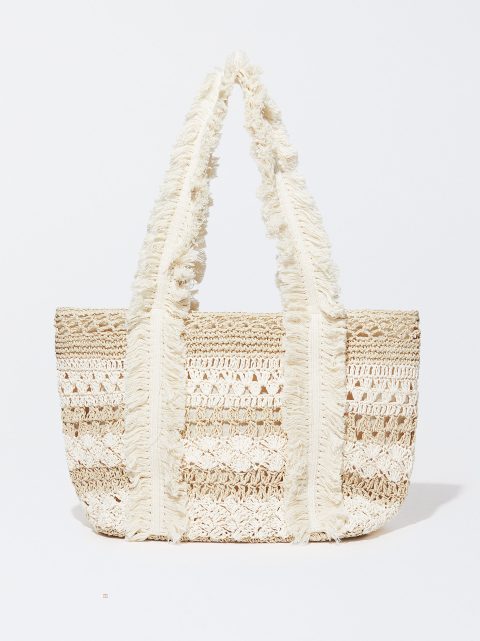 Nákupné Tašky Parfois Straw Tote Damske Béžové | SK-ZP9645308