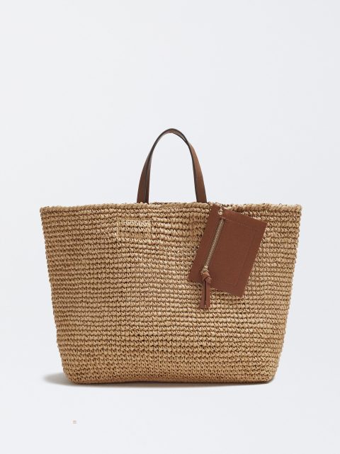 Nákupné Tašky Parfois Straw Tote With Pendant Damske Hnede | SK-CL5892613