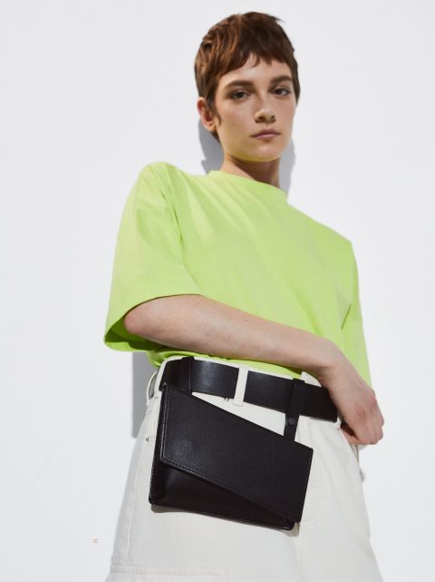 Opasky Parfois Belt With Removable Bag Damske Čierne | SK-WV6420183