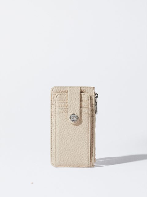 Penazenky Parfois Card Holder With Coin Damske Béžové | SK-NU7516389