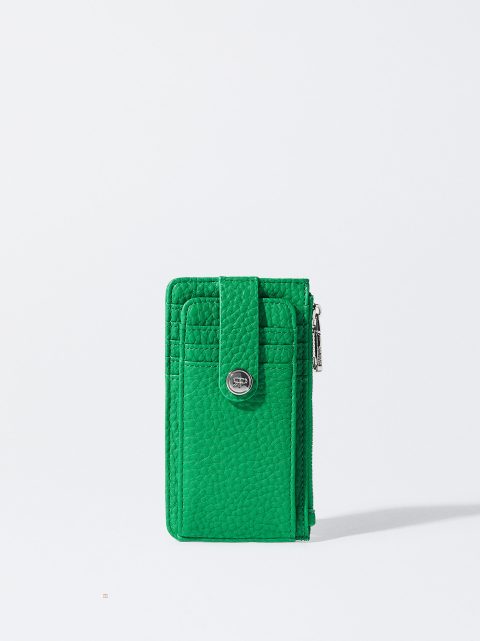 Penazenky Parfois Card Holder With Coin Damske Zelene | SK-VF2864130
