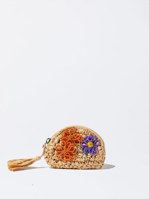 Penazenky Parfois Raffia Coin Damske Béžové | SK-TW8430291