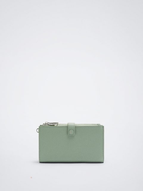 Penazenky Parfois Wallet With Cell Phone Pocket Damske Zelene | SK-CJ9327105
