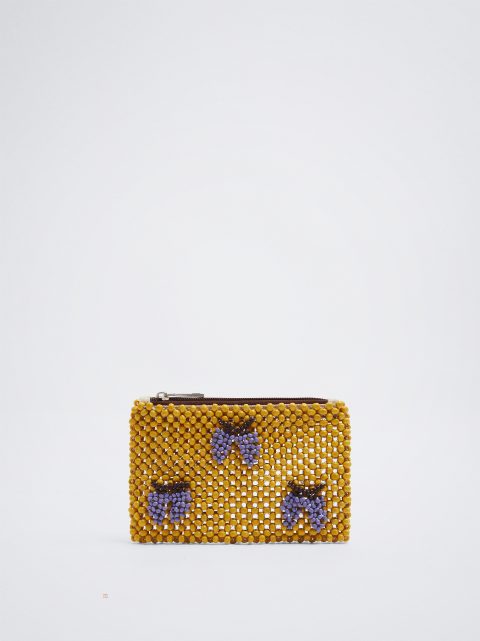 Penazenky Parfois Wooden With Beads Damske Žlté | SK-HV7062548