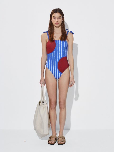 Plavky Parfois Printed Bathing Suit Damske Viacfarebný | SK-TP0461578