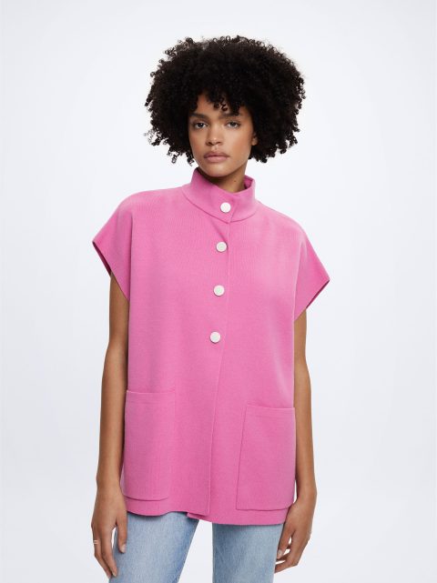 Pončá Parfois Knit Kratke-Sleeved Damske Ruzove | SK-WY0765498