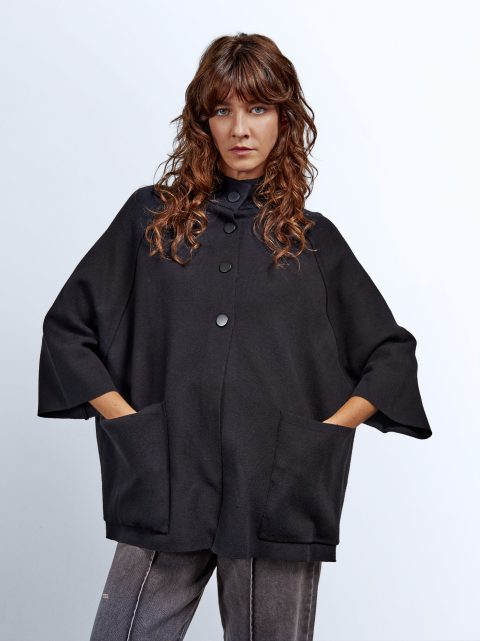 Pončá Parfois Knit With High Neck Damske Čierne | SK-JI0368751