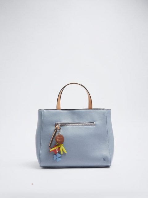 Prenosná Taška Parfois Tote Bag With Pendant Damske Modre | SK-NM1964278