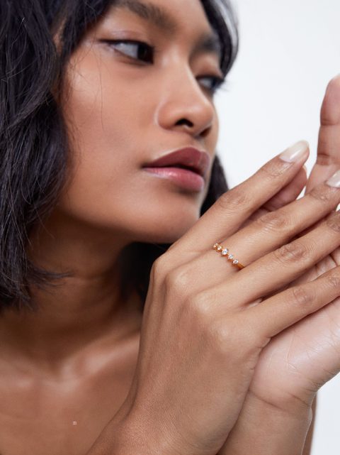 Prstene Parfois 925 Silver With Zirconia Damske Zlate | SK-FP6381940