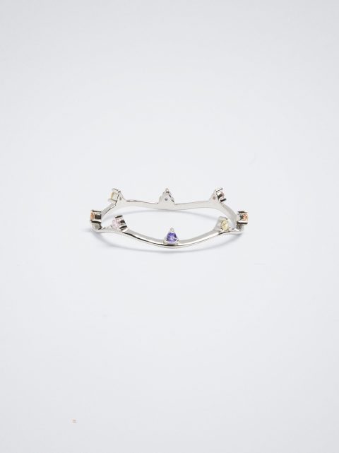 Prstene Parfois 925 Silver With Zirconia Damske Viacfarebný | SK-HS7198260