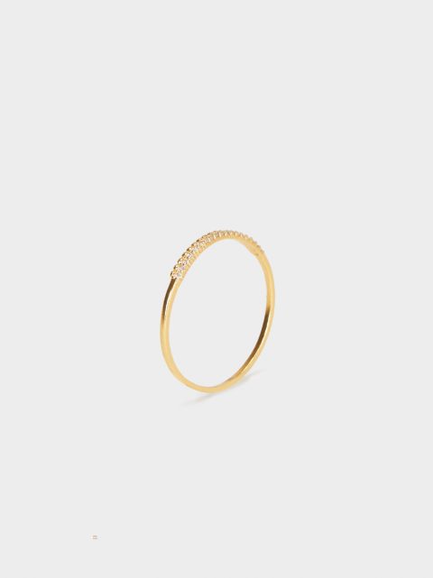 Prstene Parfois 925 Silver With Zirconia Damske Zlate | SK-OS4591082