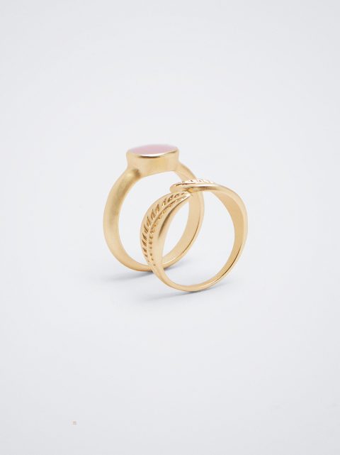 Prstene Parfois Enamel Damske Ruzove | SK-OX8432915