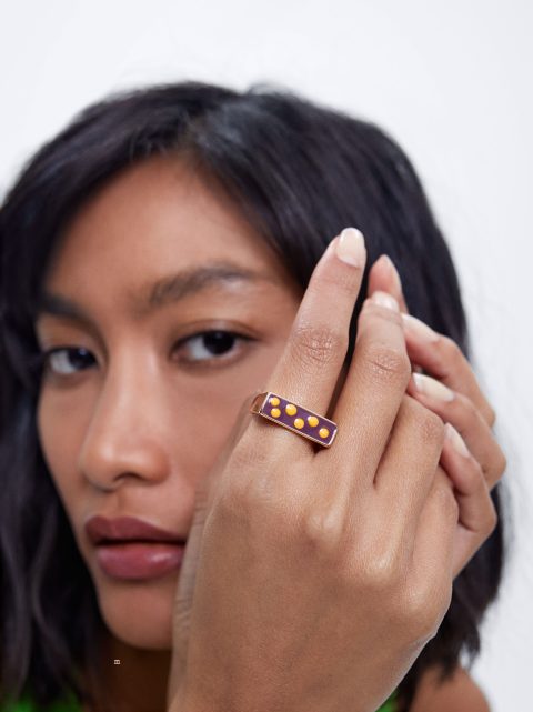 Prstene Parfois Enamel Signet Damske Viacfarebný | SK-LU3560897