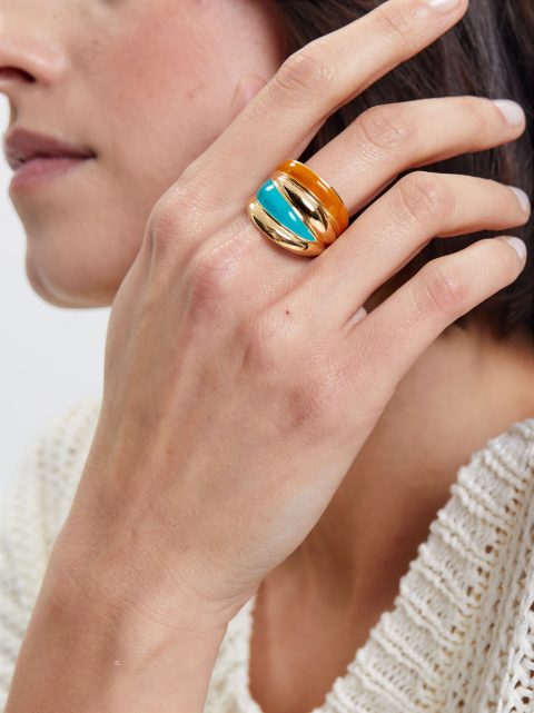 Prstene Parfois Enamel Siroke Topanky Damske Viacfarebný | SK-QN9270453