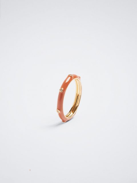 Prstene Parfois Enamel With Zirconia Damske Oranžové | SK-NM5982041