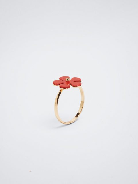 Prstene Parfois Flower Damske Koralove | SK-RG1375498