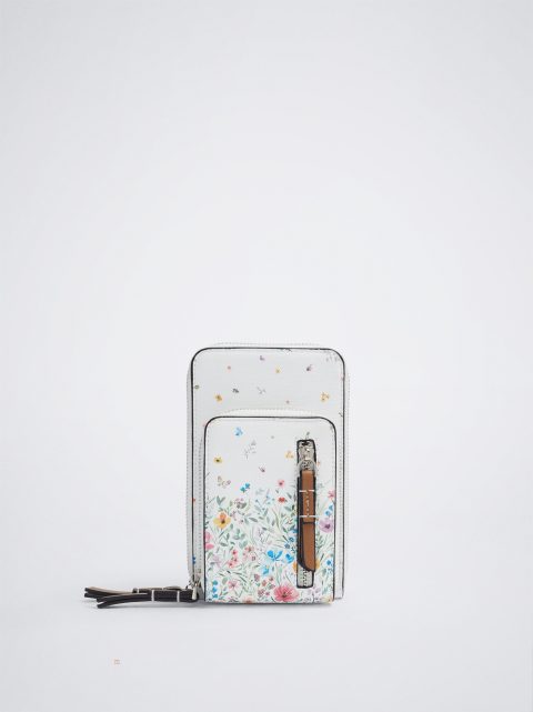 Puzdro na Mobil Parfois Floral Print Mobile Damske Biele | SK-GU9684075