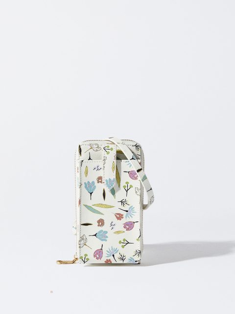 Puzdro na Mobil Parfois Floral Print Mobile Damske Biele | SK-IM8943712