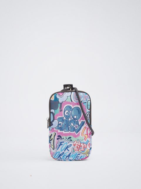 Puzdro na Mobil Parfois Neoprene Printed Mobile Damske Modre | SK-KM2096835