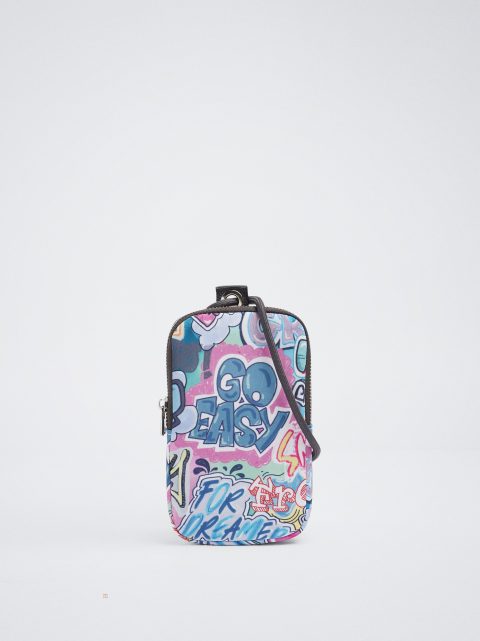 Puzdro na Mobil Parfois Neoprene Printed Mobile Damske Modre | SK-PJ4125769