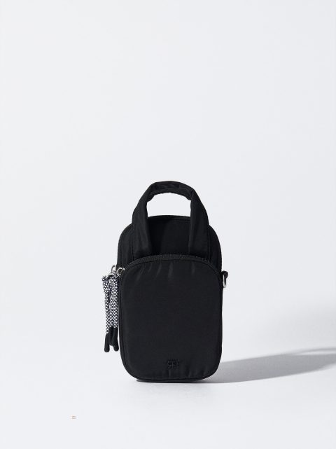 Puzdro na Mobil Parfois Nylon Damske Čierne | SK-DU2396815