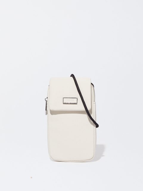 Puzdro na Mobil Parfois Nylon-Effect Mobile Damske Biele | SK-GA9746012