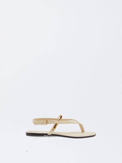 Sandále Parfois Balerinky With Metallic Detail Damske Biele | SK-FR9408672