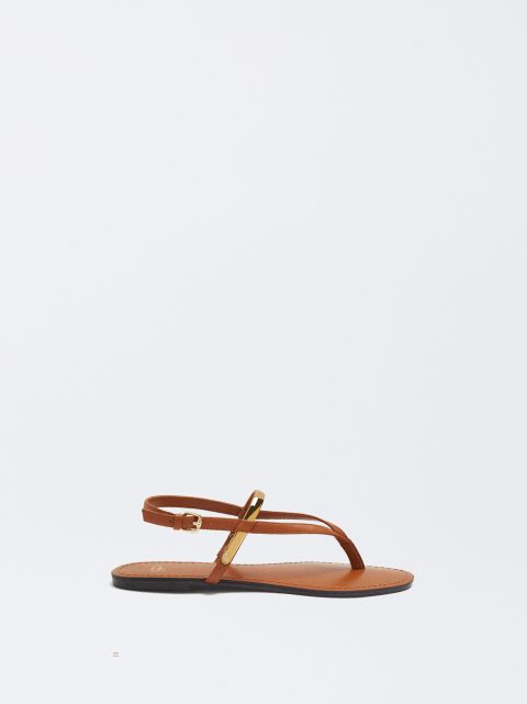 Sandále Parfois Balerinky With Metallic Detail Damske Hnede | SK-OC4957061