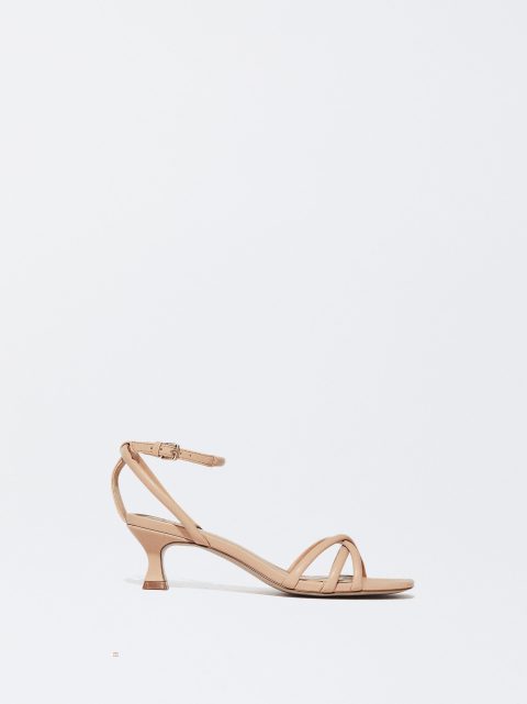 Sandále Parfois Golden Medium-Heel Damske Ruzove | SK-HS1248095