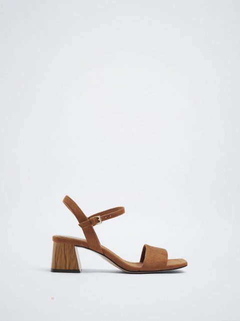 Sandále Parfois Remienkové High-Heel Damske Hnede | SK-SW0189675