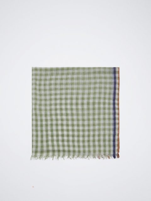 Satky Parfois Gingham With Vlna Damske Zelene | SK-ZW7643892