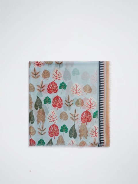 Satky Parfois Leaf Printed Damske Modre | SK-XC9471685