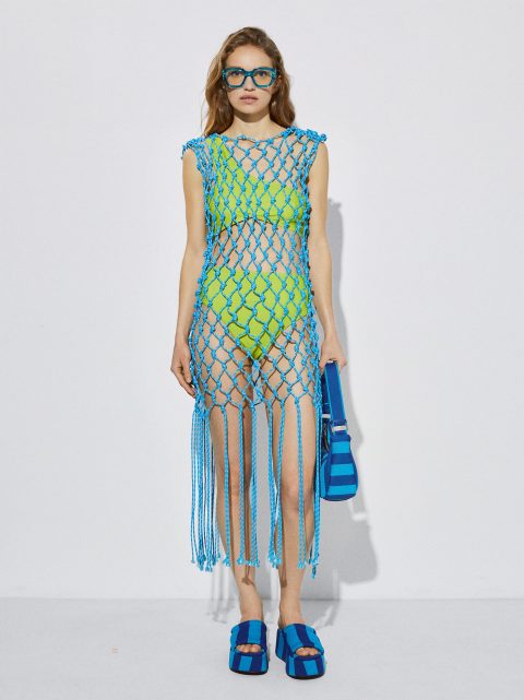 Saty Parfois Knotted Cord Midi Damske Modre | SK-HL1802369