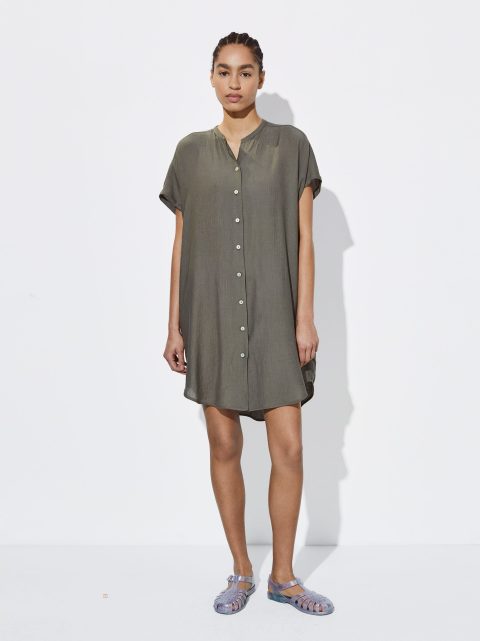 Saty Parfois Loose-Fitting Shirt Damske Hnedožltý | SK-NR7310964