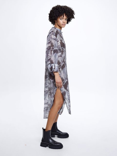 Saty Parfois Lyocell Printed Damske Viacfarebný | SK-CT4825369