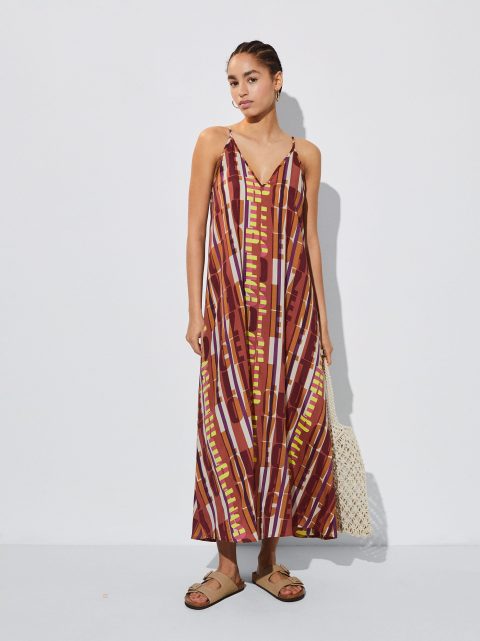 Saty Parfois Printed Long Damske Viacfarebný | SK-HR7409265