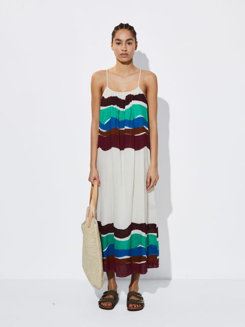 Saty Parfois Printed Midi Damske Viacfarebný | SK-TI0142678