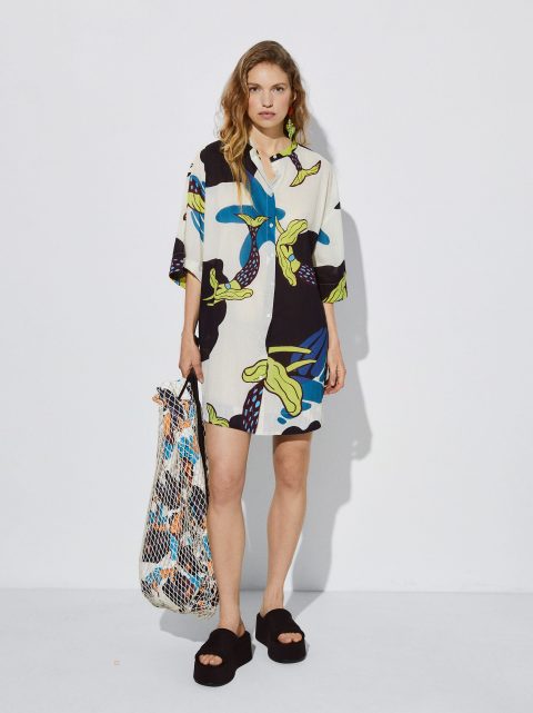 Saty Parfois Printed Shirt Damske Viacfarebný | SK-TR1290658