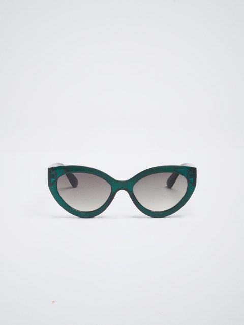 Slnecne Okuliare Parfois Cat Eye Damske Zelene | SK-AH7035146