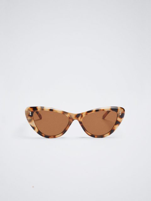 Slnecne Okuliare Parfois Cat Eye Damske Hnede | SK-EJ6932570