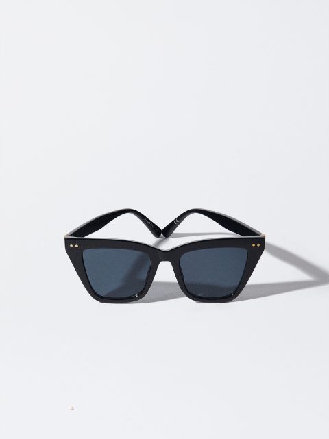 Slnecne Okuliare Parfois Cat Eye Damske Čierne | SK-WM9356810