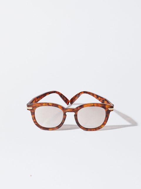 Slnecne Okuliare Parfois Round Tortoiseshell Damske Hnede | SK-EV7549328