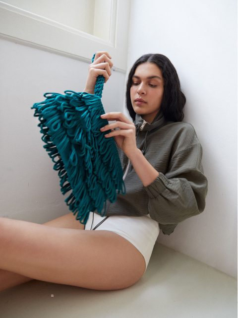 Spojkové Vaky Parfois Envelope With Fringes Damske Zelene | SK-NJ2064739
