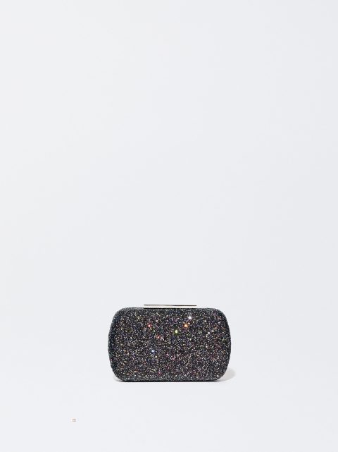 Spojkové Vaky Parfois Glitter Evening Damske Čierne | SK-HW8201739