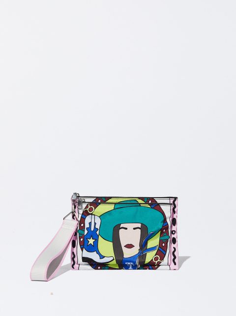 Spojkové Vaky Parfois Nylon Horoscope Envelope Damske Ruzove | SK-XE6713402